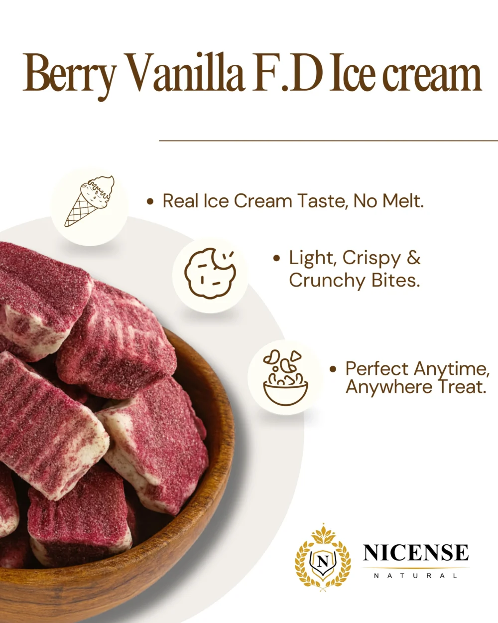Vanilla Berry Mix FD Ice cream